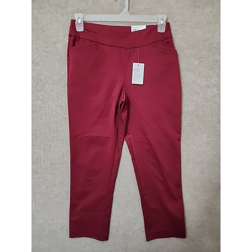Croft Barrow Effortless Stretch Pants Womens 6 Petite Short Rose Pull On NEW